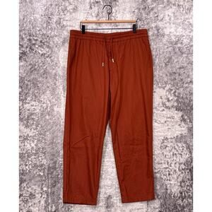 Mr. P Pants 36 Mens Mr Porter Cotton Blend Orange Casual Drawstring Crop